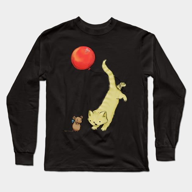 cat and mouse Long Sleeve T-Shirt by KhalidArt